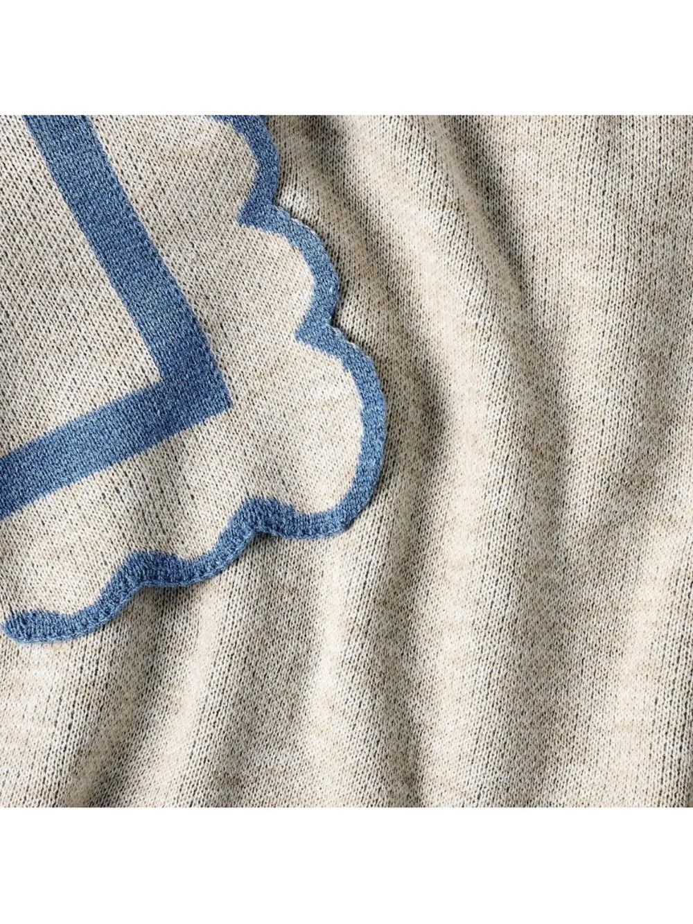 Scalloped Edge Throw Blue - Threshold designed with Studio McGee